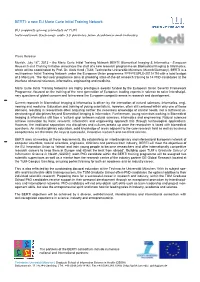 BERTI: a New EU Marie Curie Initial Training Network