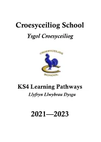 Croesy 14+ Learning Pathways Booklet PDF File
