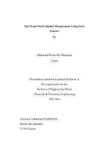 Fast Train Track Quality Measurement Using Gyro Sensors