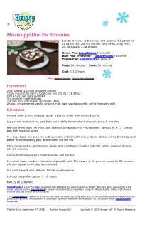 Mississippi Mud Pie Brownies Recipe
