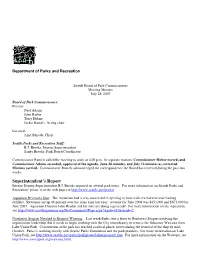 Superintendent's Report