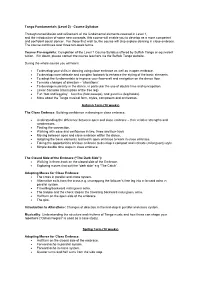 Tango Fundamentals (Level 2) - Course Syllabus