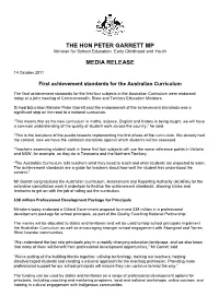 The Hon Peter Garrett Mp Media Release