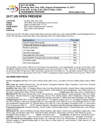 2017 Us Open Preview