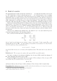8 Rank of a Matrix