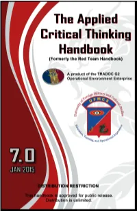 The Applied Critical Thinking Handbook