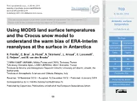 Antarctic Surface Temperatures from in Situ and Satellite Infrared Measurements, J