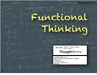 Functional Thinking