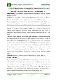 Issn: 2278-6236 a Study on Improving of Port