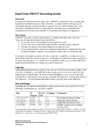 PDF417 Encoding Guide