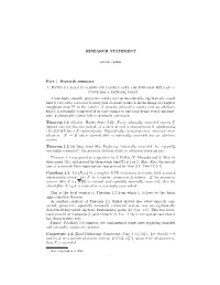 RESEARCH STATEMENT Part 1. Research Summary 1. Every