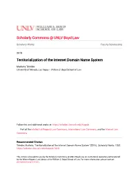 Territorialization of the Internet Domain Name System