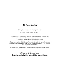 Airbus A319/320/321 Notes
