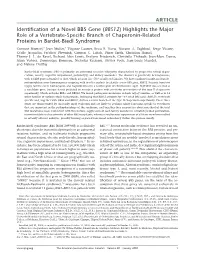 ARTICLE Identification of a Novel BBS Gene (BBS12)