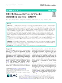 DIRECT: RNA Contact Predictions by Integrating Structural Patterns