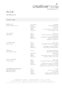 Elli Griff Set Decorator