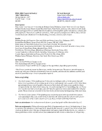 ENGL 3852 Topics in Poetics W. Scott Howard