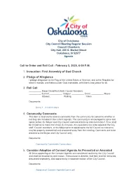 February 3, 2020, 6:00 PM Invocation