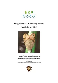 Fung Yuen SSSI & Butterfly Reserve Moth Survey 2009