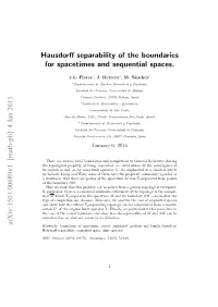 Hausdorff Separability of the Boundaries for Spacetimes And