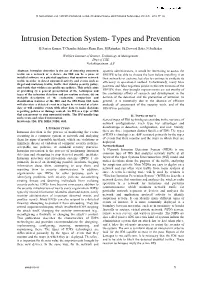 Intrusion Detection System- Types and Prevention