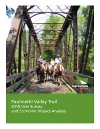Paulinskill Valley Trail 2010 User Survey and Economic Impact Analysis Contents