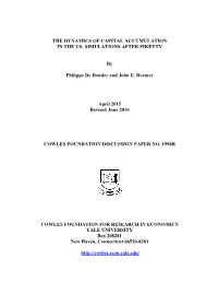 The Dynamics of Capital Accumulation in the Us: Simulations After Piketty