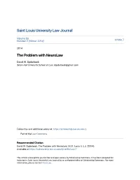 The Problem with Neurolaw