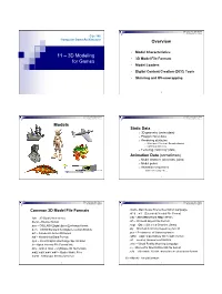 11 – 3D Modeling for Games