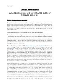 2021-04-03 Press Release Margie Evans