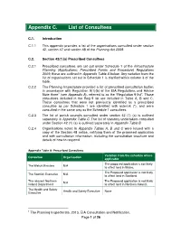 Appendix C. List of Consultees
