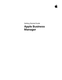 Apple Business Manager Overview Overview