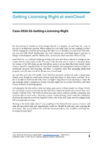 Case 2016-01: Getting Licensing Right at Owncloud