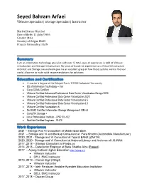 Curriculum Vitae (Example Format)