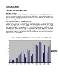 Fish Kills in NSW Frequently Asked Questions