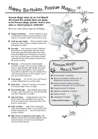 Possum Magic Party Notes 08
