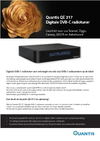 Quantis QE 317 Digitale DVB-C Radiotuner Quantis QE