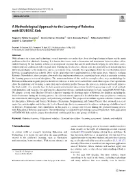 A Methodological Approach to the Learning of Robotics with EDUROSC-Kids