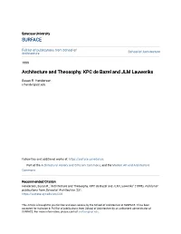 Architecture and Theosophy. KPC De Bazel and JLM Lauweriks