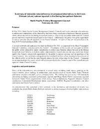 (Chum) Salmon Bycatch in the Bering Sea Pollock Fisheries