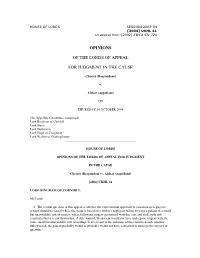 English Authority Permitting a Modification of the Approach to the Proof of Causation in a Case Such As the Present