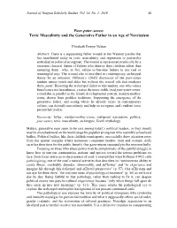 Toxic Masculinity and the Generative Father in an Age of Narcissism