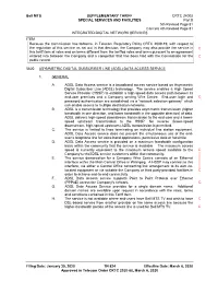 5820 Asymmetric Digital Subscriber Line (Adsl) Data Access Service