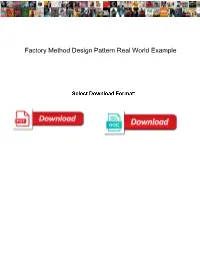 Factory Method Design Pattern Real World Example