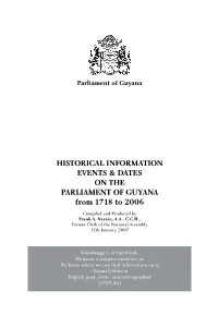 Historical Information Events & Dates On