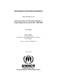 Iraqi Asylum-Seekers and the EU, 2003-2007