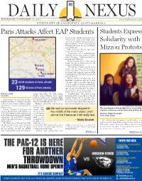 Paris Attacks Affect EAP Students Students Express