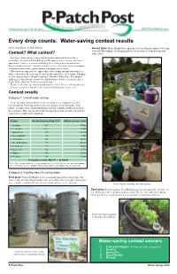 Every Drop Counts: Water-Saving Contest Results