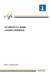 Fis Freestyle Skiing Judging Handbook