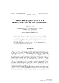 Impact of Inductor Current Ringing in DCM on Output Voltage of DC-DC Buck Power Converters
